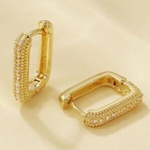 Square Huggie Hoop Earrings